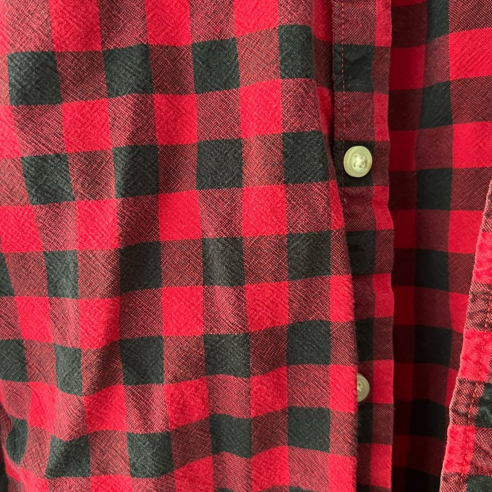 JCrew Oxford Sporting flannel shirt, size medium, red